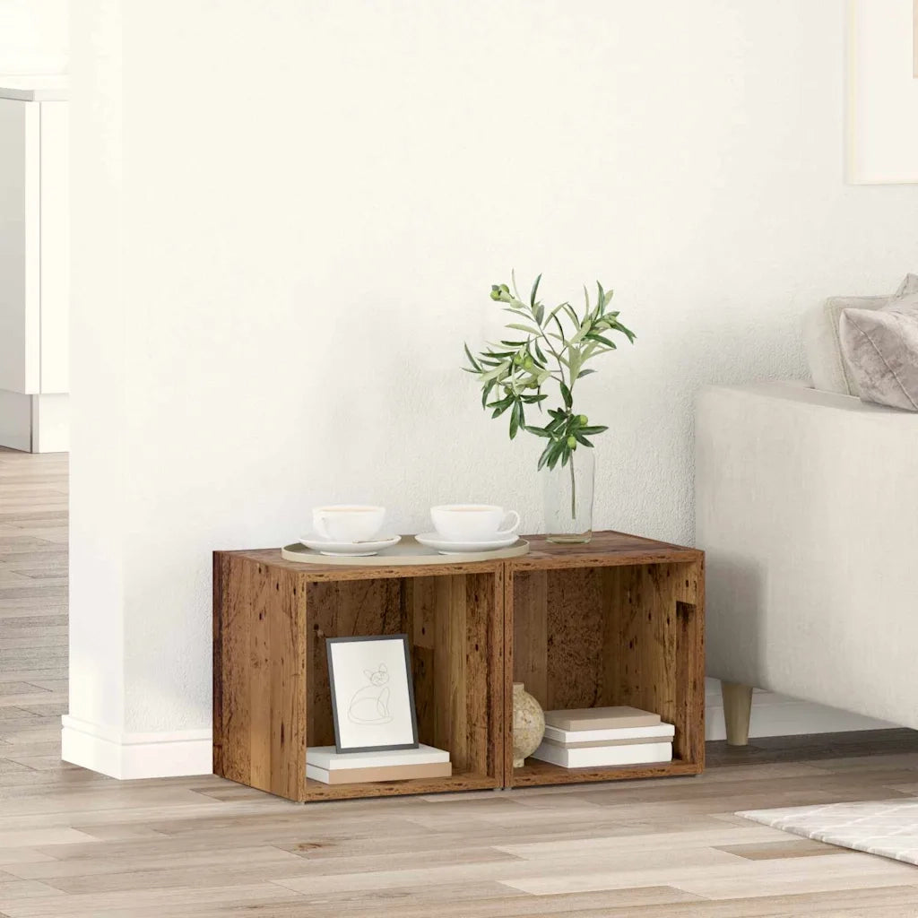 Set mobile TV 2 pcs Legno vecchio 37 x 35 x 37,5 cm 875087