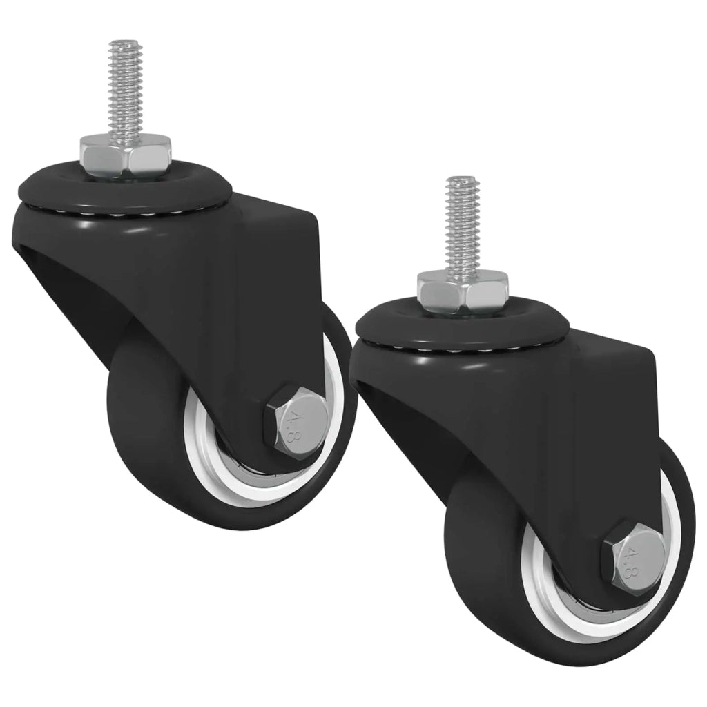 Rullo girevole 2 pcs Nero 40,4 x 40,4 x 19,7 mm Ferro e nylon 864766