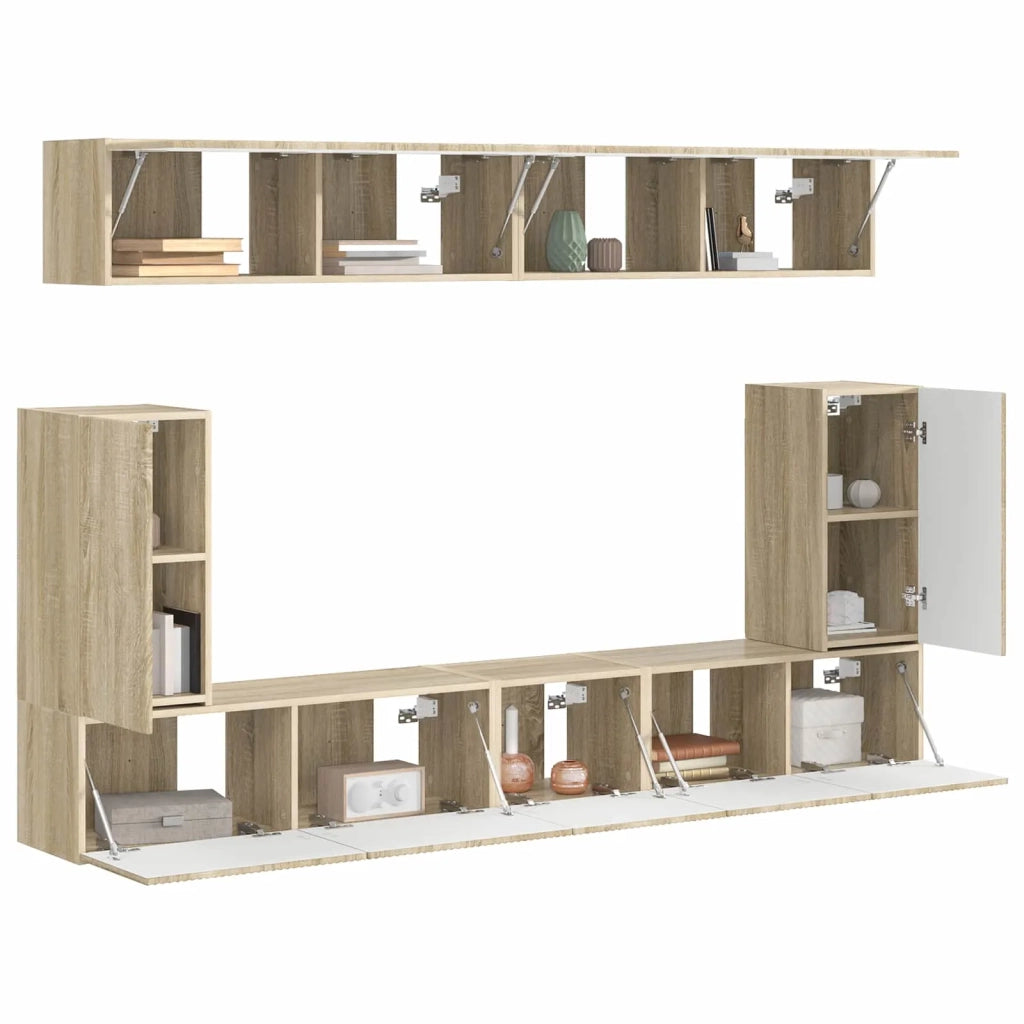 Set mobile TV 5 pcs Rovere Sonoma Legno multistrato 3409089