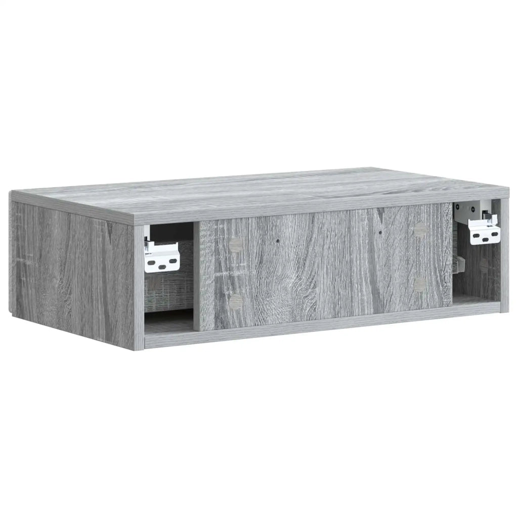 Tavolino da Parete Laterale Grigio Sonoma 59 x 34,5 x 17 cm 898151