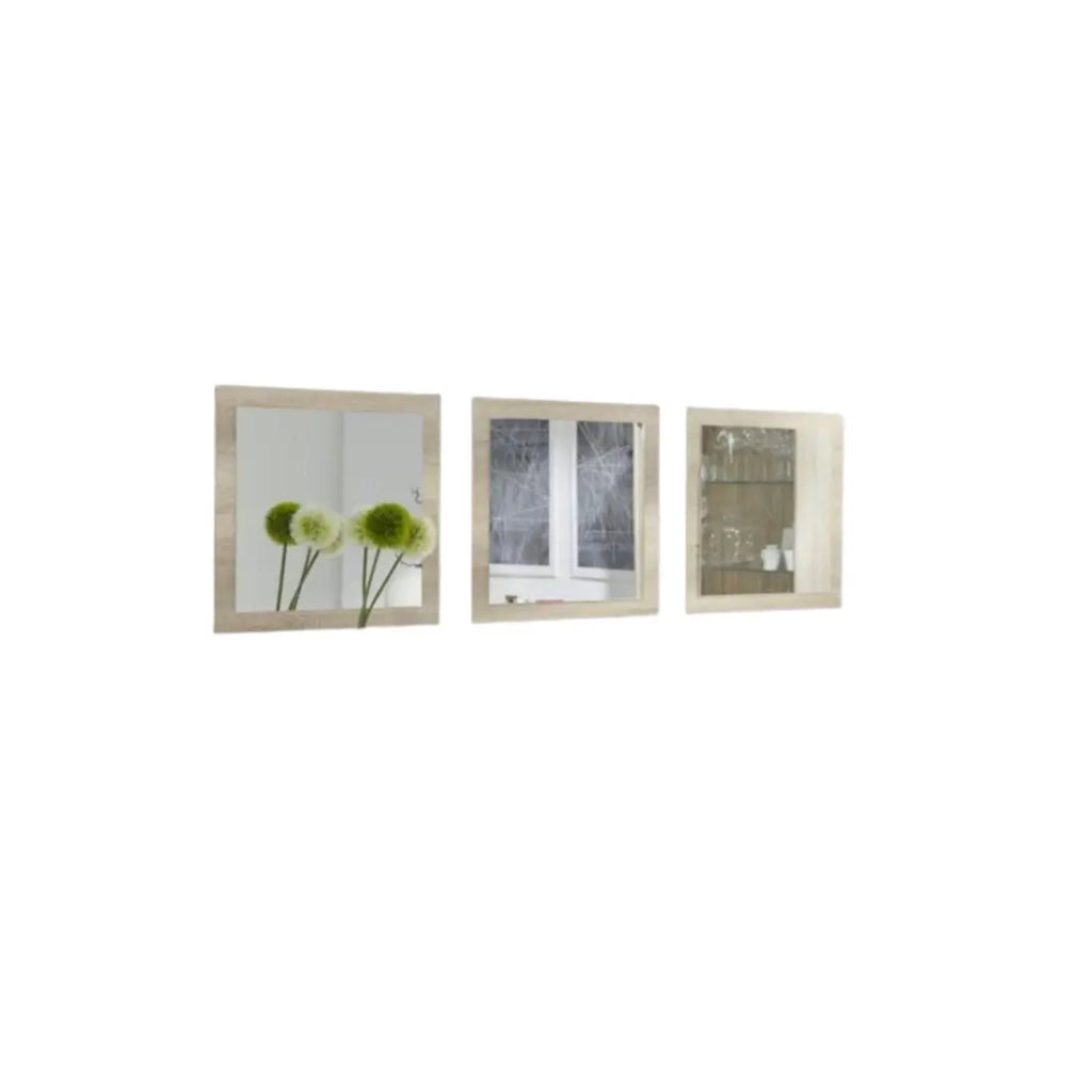 Set di 3 specchi MALMO colore sonoma 60x60x3