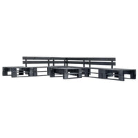 Set Divani da Giardino su Pallet 6 pz Nero in Legno cod mxl 49912
