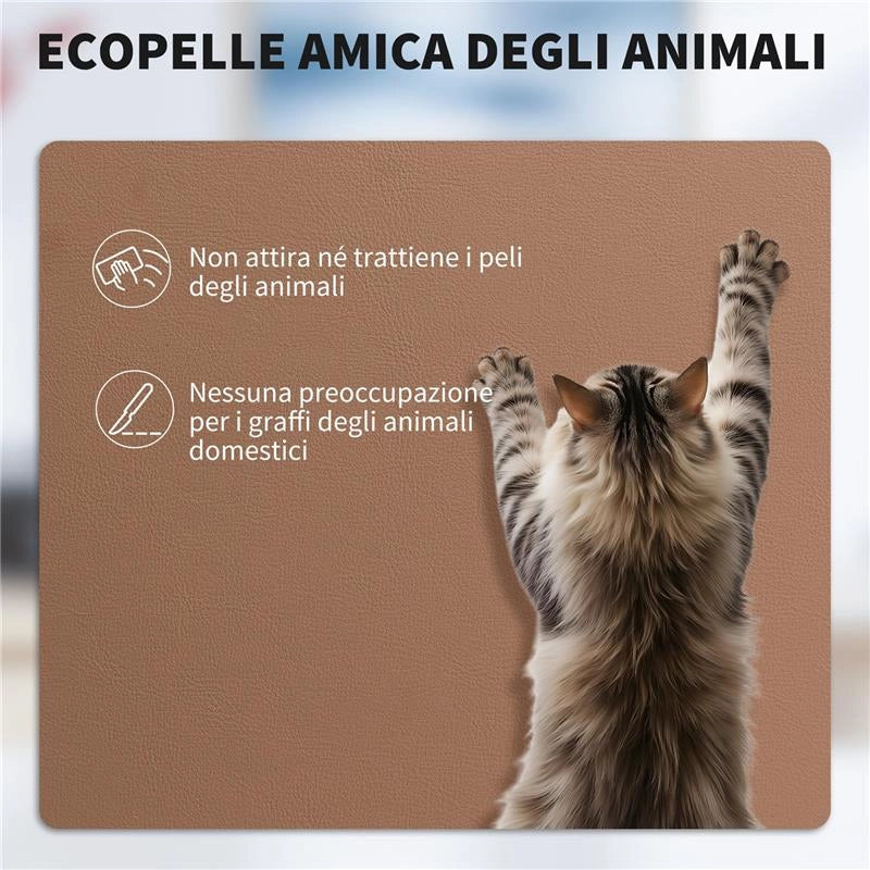 SEDIA DA UFFICIO RECLINABILE IN FINTA PELLE CON POGGIAPIEDI E ROTELLE, 65X67X111-119 CM, MARRONE