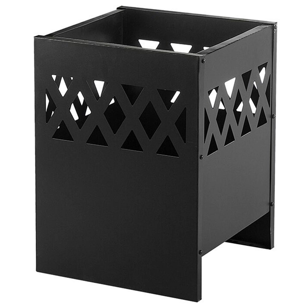 Riscaldatore per braciere quadrato in acciaio Nero da giardino esterno design moderno