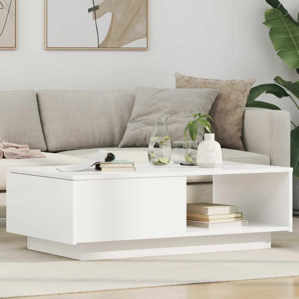 Tavolino da salotto Bianco 95 x 55 x 31 cm Legno multistrato