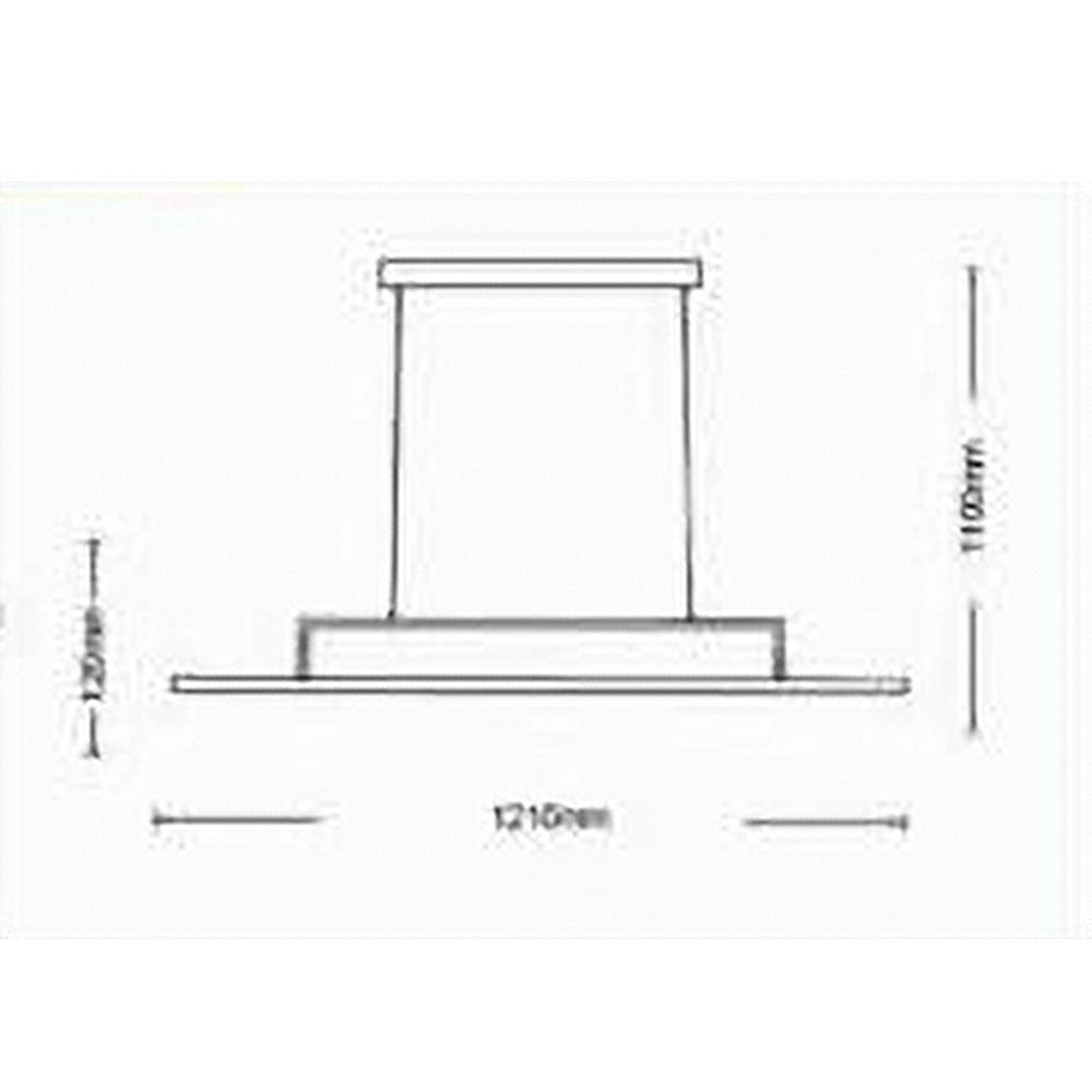 Trade Shop - Lampadario Led 34w A Sospensione Lineare Orizzontale Luce 3000k 6500k 4000k B66-b -