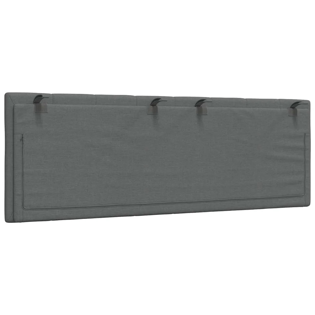 Cuscino Testiera Hanko Grigio Scuro 120 cm in Tessuto CFW7833553