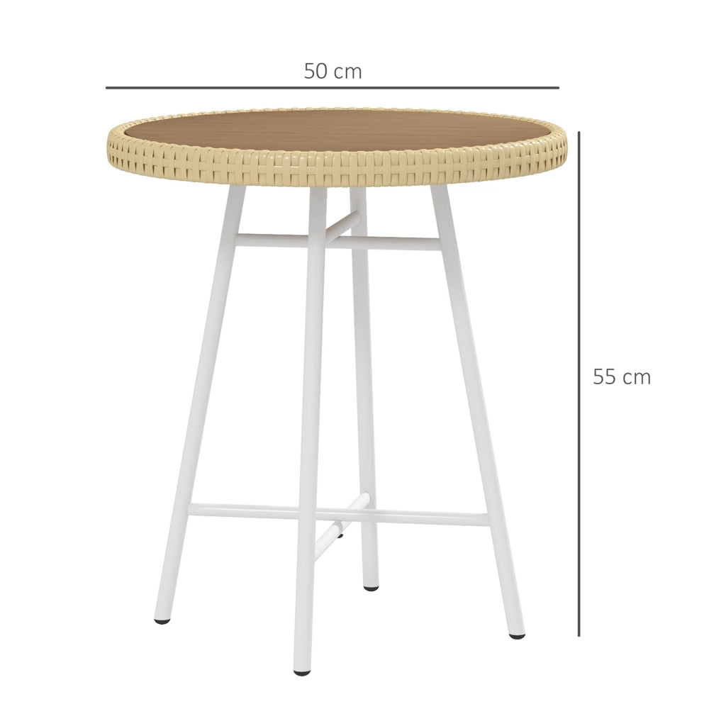 Tavolino da caff¨¨ in rattan sintetico ¨C Minimal ¨C 50x50x55 cm natural