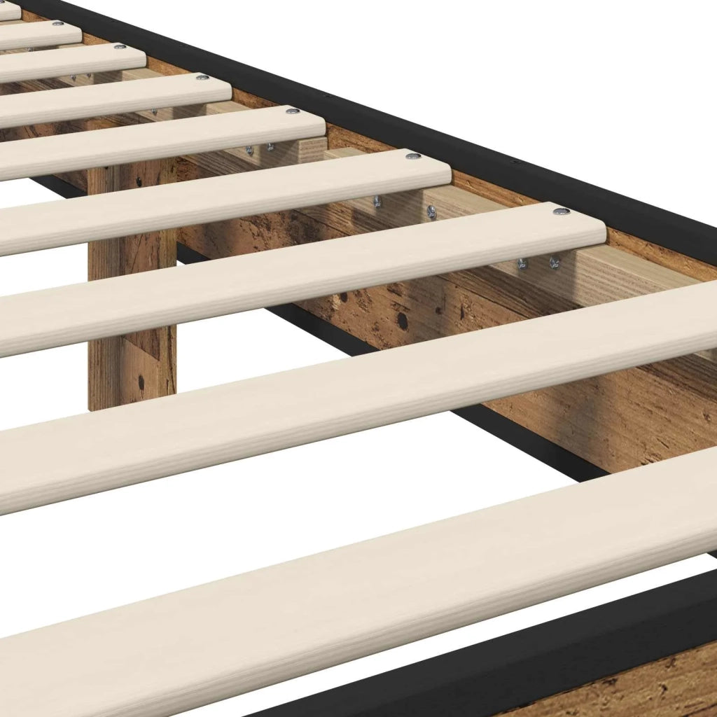 Struttura letto con testata-Giroletto Legno antico 80 x 200 cm 270401