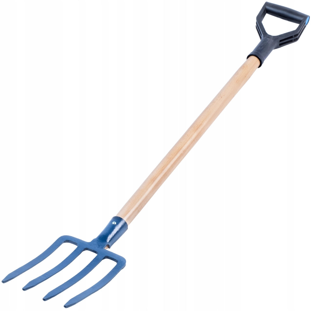 Forca da scavo KADAX a 4 punte per compostaggio, fattoria, robusta e leggera, 130 cm