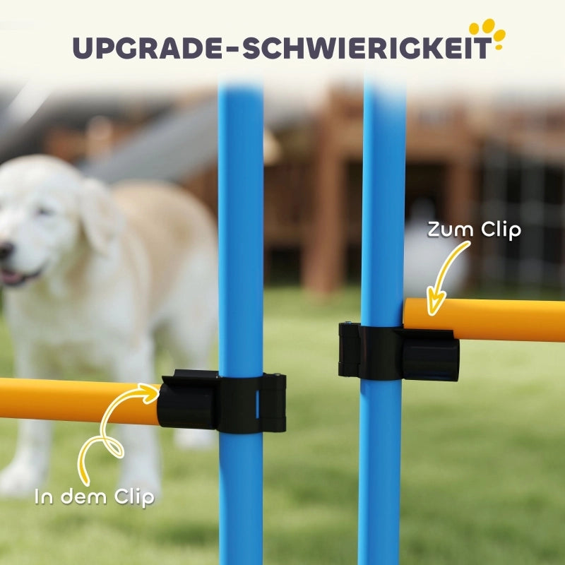 Set di agilit¨¤ per cani, 7 pezzi: attrezzatura per l'addestramento dei cani, set di ostacoli per giochi e allenamento