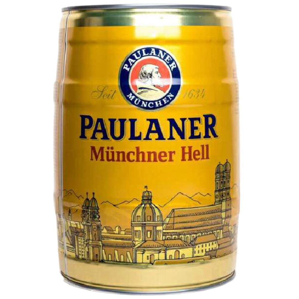 Birra paulaner munchner hell munich lager 4,5% volume fusto da litri 5