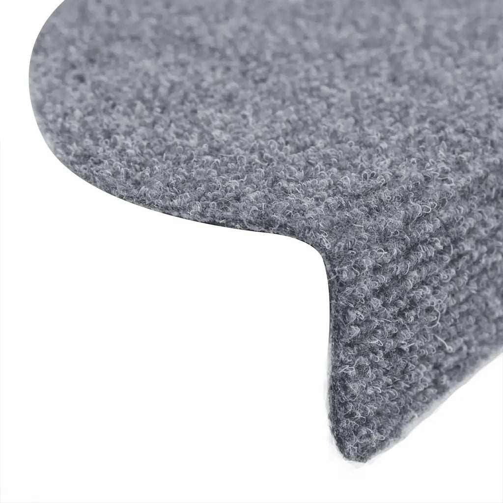 Tappetini per Scale Adesivi 10 pz 56x17x3 cm Grigio Chiaro 149681