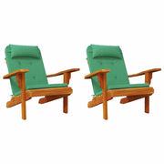 Cuscini per sedie 2 pz | Cuscini per sedie Verde 58 x 77 x 4,5 cm Tessuto Oxford