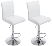 Set 2 Sgabelli Colonia in similpelle bianco