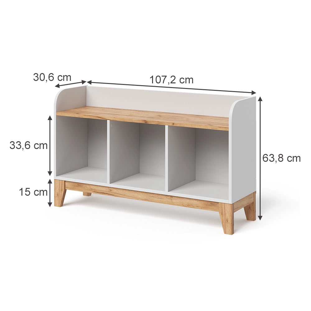 Vitalispa Panca per bambini Bianco/Artisan 107.2 x 63.8 cm