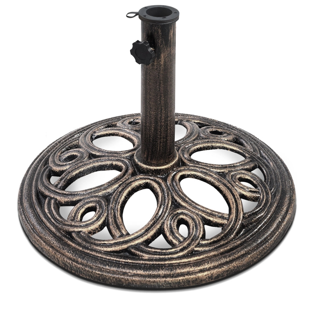 Base per ombrellone per cortile, Supporto resistente per ombrellone in ghisa per interno ed esterno-Basi per ombrellone