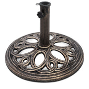 Base per ombrellone per cortile, Supporto resistente per ombrellone in ghisa per interno ed esterno-Basi per ombrellone