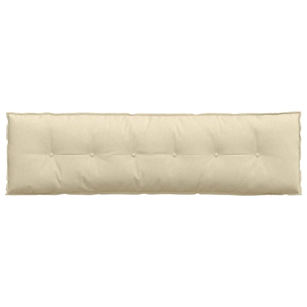 Cuscino per Schiena Crema 180 x 19 x 50 cm Tessuto