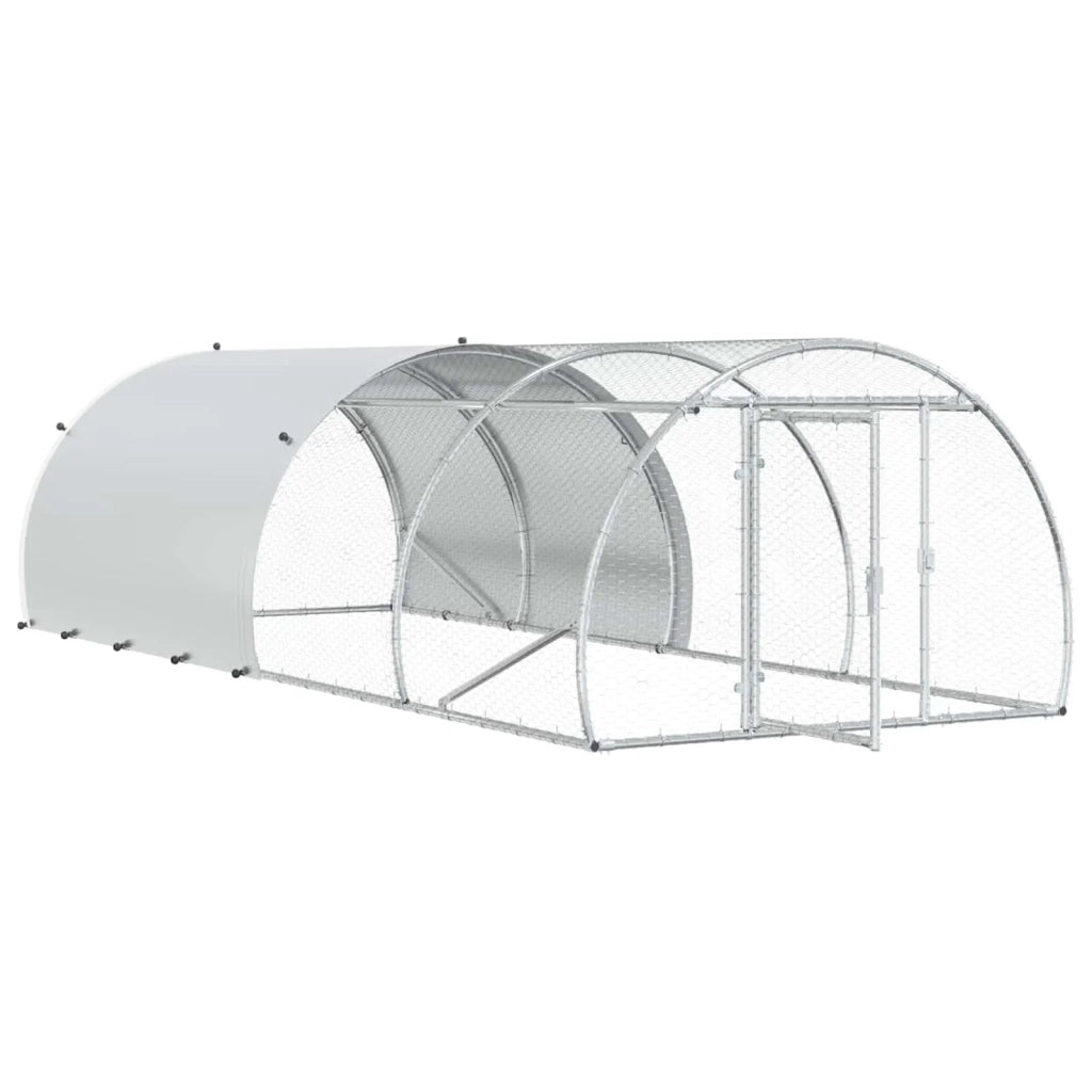 Pollaio Argento 400 x 150 x 100 cm Acciaio zincato 3434666