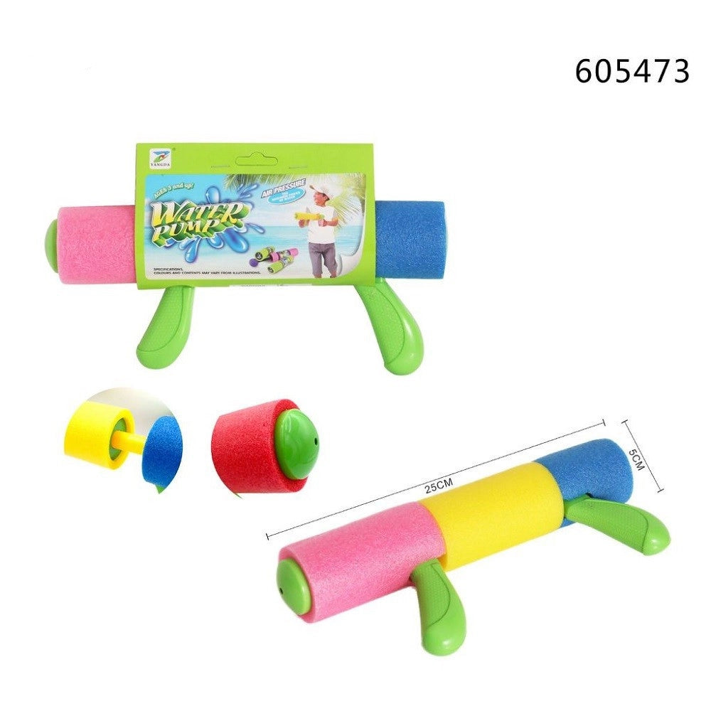 Trade Shop - Pistola Ad Acqua Tubo In Gommapiuma Colorata Manico 25x5cm Giochi Bambini 605473 -