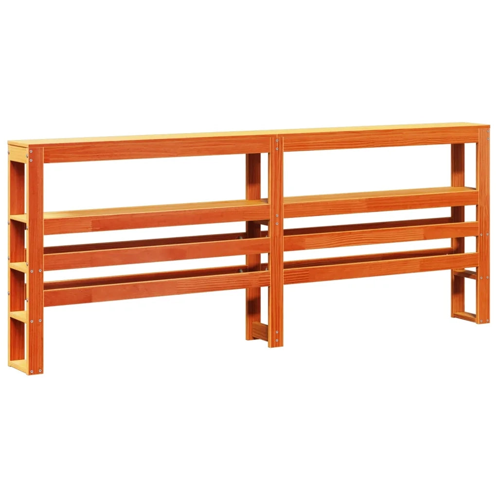 Letto senza Materasso Marrone Cera 200x200 cm in Legno di Pino 3306176