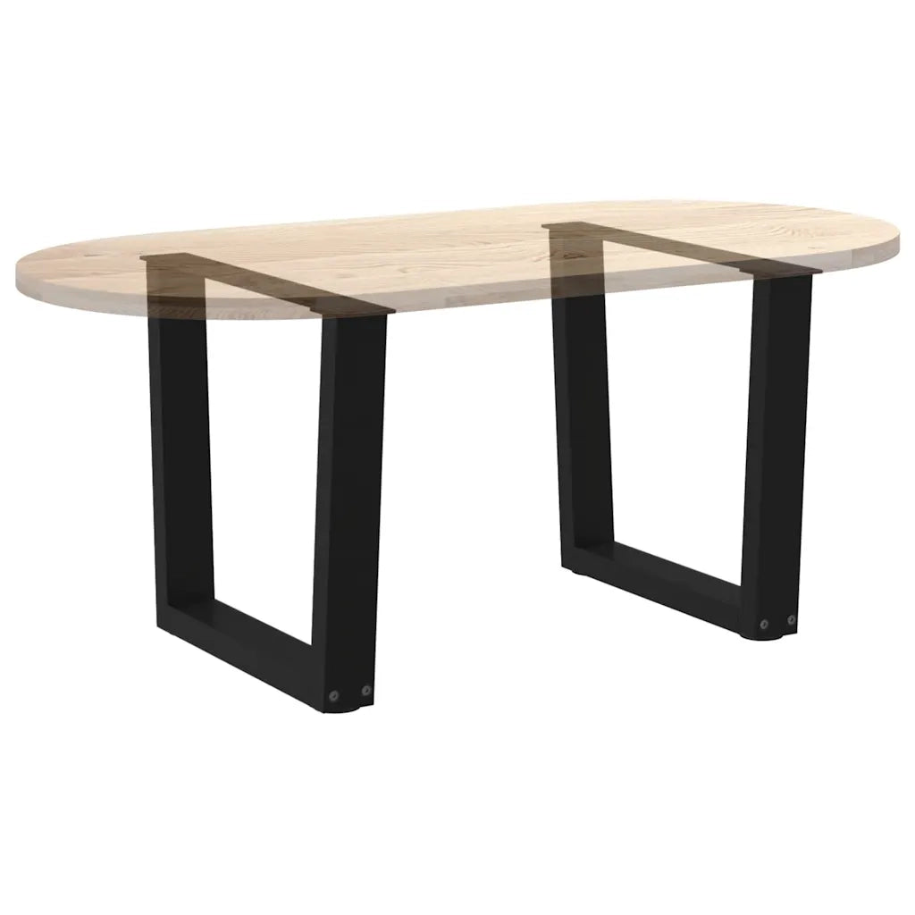 Gambe per Tavolino da Caffè a Forma di V 2 pz Nere 60x(42-43,3) cm Acciaio 4012632