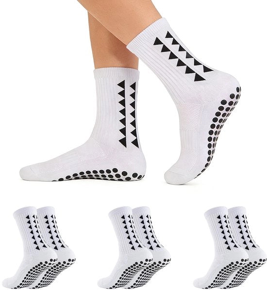 3 paia di calzettoni antiscivolo per calcio - calzettoni per allenamento di calcio per uomini - calzettoni con grip resistente - calzettoni sportivi antiscivolo con punti di appoggio - adatti per yoga, corsa e camminata - misura 39-45