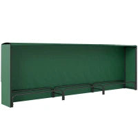 Portalegna da 1m³ Regolabile con Telo Impermeabile in PE, in Metallo, 300x36x99 cm, Nero e Verde Scuro