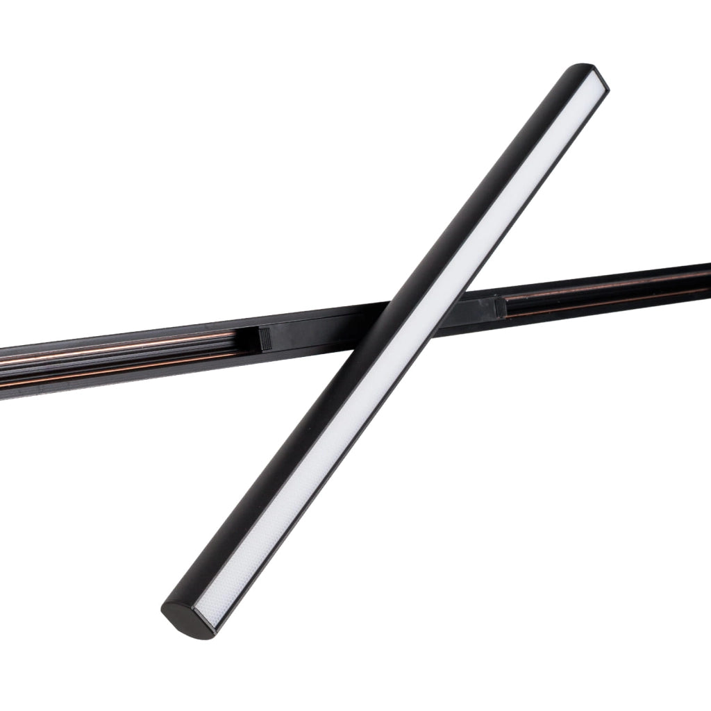 Faretto lineare su binario 1 fase nero LED 18W 3000K