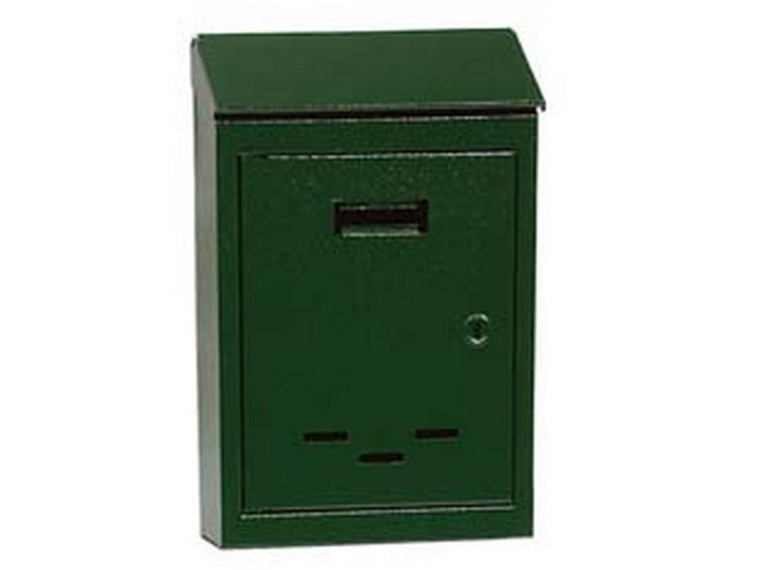 cassetta postale con tetto e chiave ad una leva verde - n?4 cm.23x9x35h. per riviste cod:ferx.fer29544