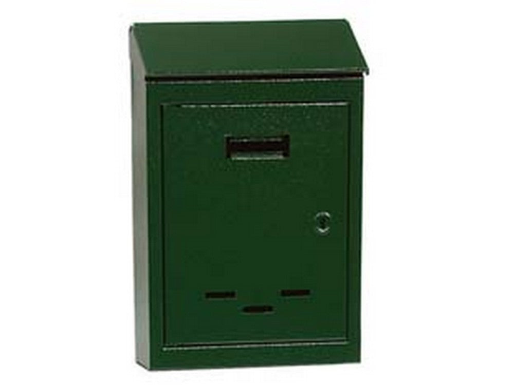 cassetta postale con tetto e chiave ad una leva verde - n?3 cm.30x6x20h. per lettere cod:ferx.fer29537