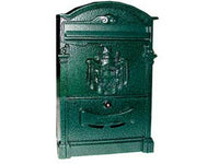 cassetta postale in alluminio per esterni "residence" verde - cm.25x9x41h. colore verde anticato cod:ferx.fer96461
