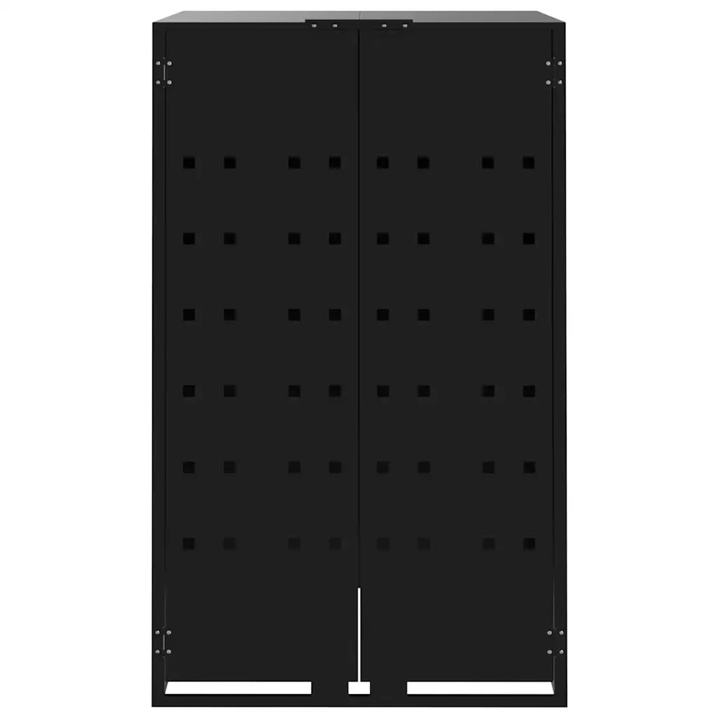 Copribidone con Ruote per 6 Bidoni Nera 414x79x117cm in Acciaio 3279981