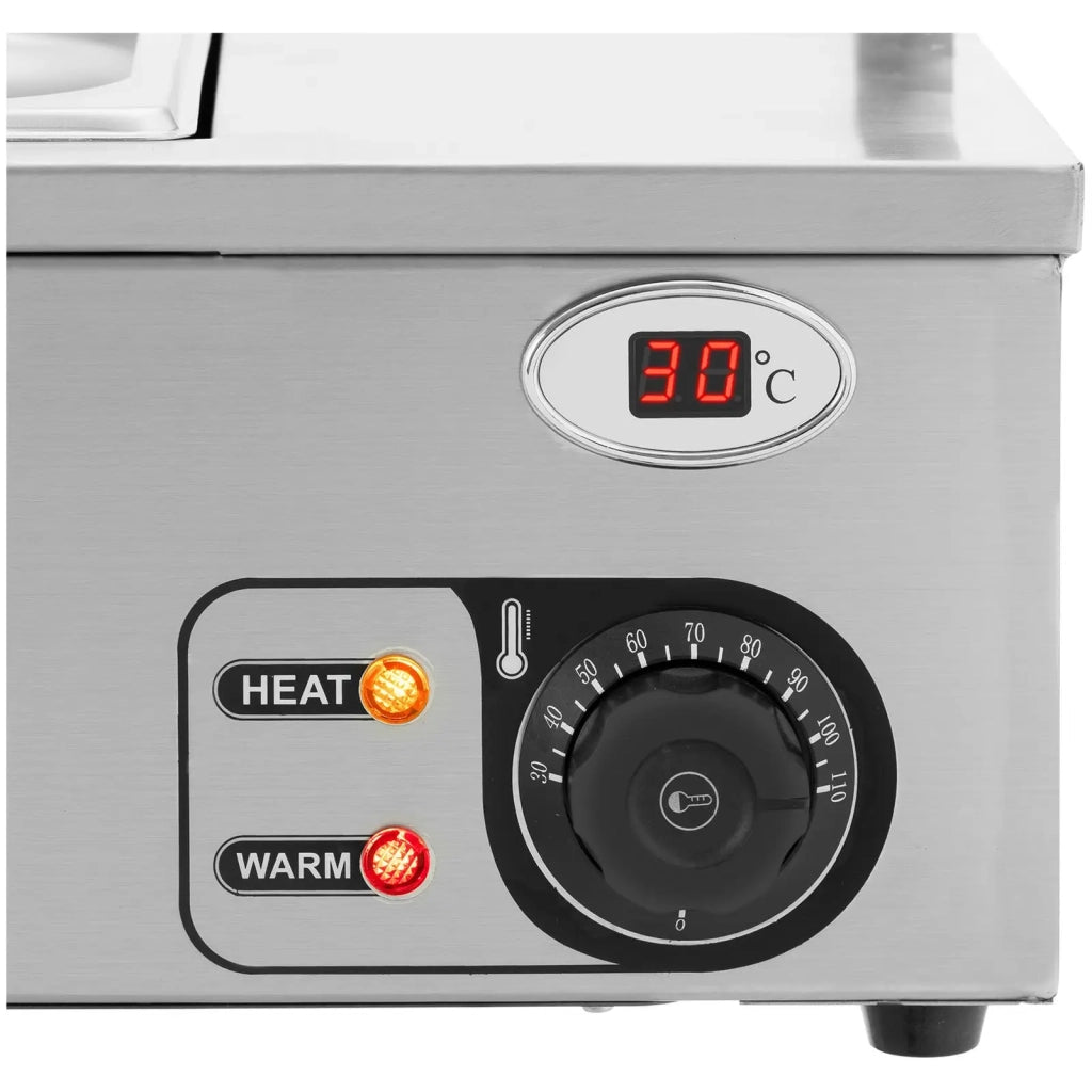 Bagnomaria professionale con 6 bacinelle GN 1/3 acciaio inox argento 14_0008286