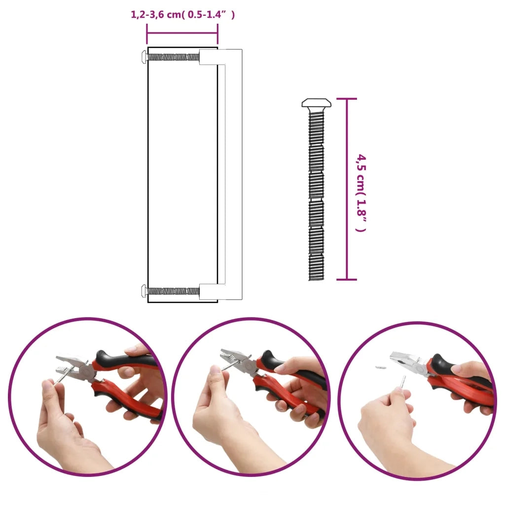 Maniglie per Mobili 20 pz Nere 192 mm in Acciaio Inox CFW2270475