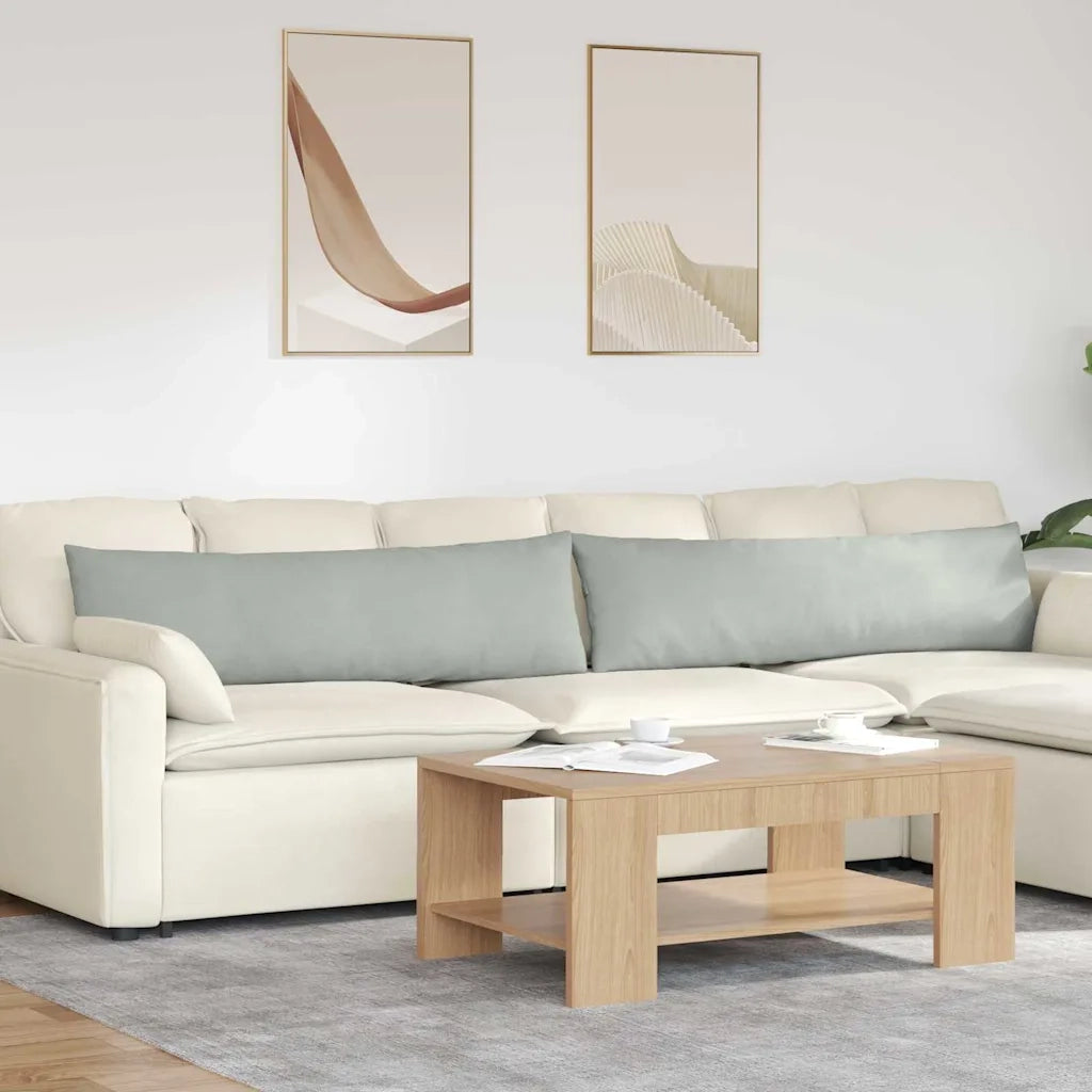 Cuscini da Divano 2 pz | Cuscini per sedie Grigio chiaro 145 x 40 cm
