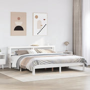 Giroletto con Testiera senza Materasso-Struttura Letto Bianco 180x200 cm 679679