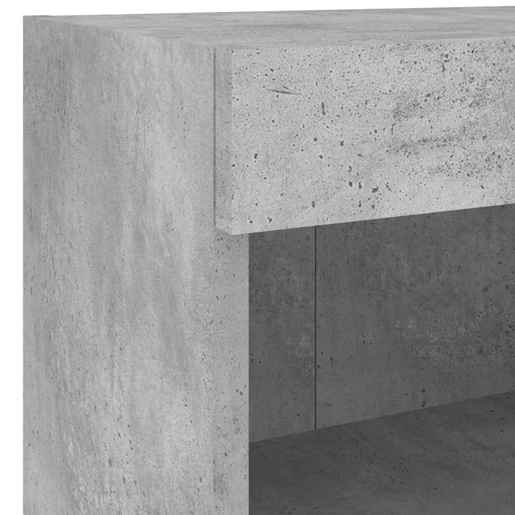 Mobile TV multimediale scaffale TV credenza mobile TV sala da pranzo soggiorno camera da letto con illuminazione a LED 7 pezzi legno ingegnerizzato grigio 02_0029466