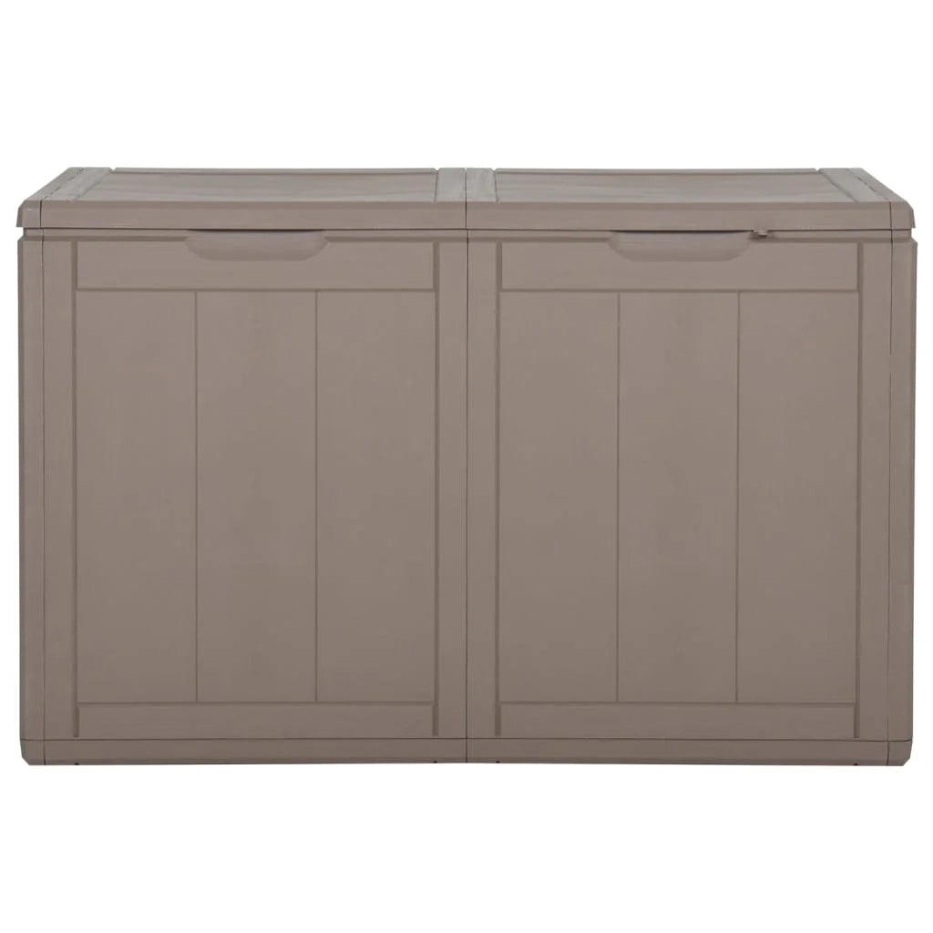 Cassapanca da giardino in rattan PP marrone da 180 litri/contenitore 02_0013016