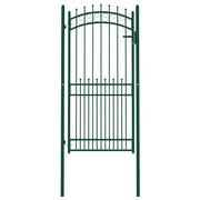 Cancello per recinzione EMMEN con punte in acciaio 104x147 cm verde 146387