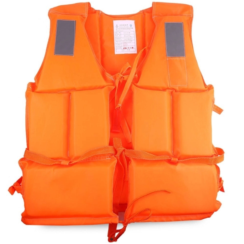 Trade Shop - Giubbotto Salvataggio Arancione Con Fischietto Per Mare Scii Nautico Navigazione -