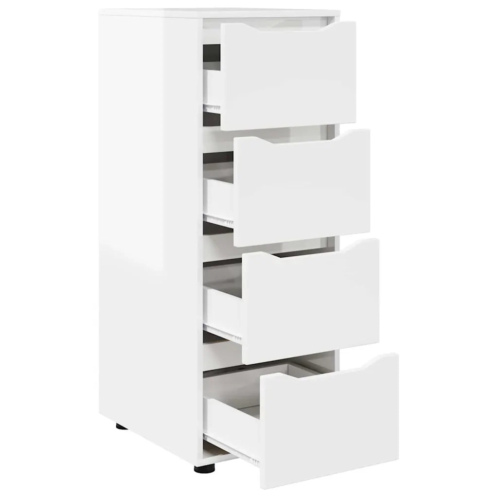 Armadio Bianco Lucido 40 x 48 x 105 cm Legno multistrato