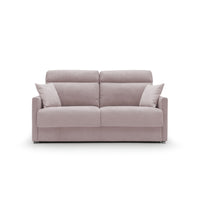 Margot Divano letto matrimoniale con schienale morbido alto in tessuto T02 156 cm (mat.120x197) rosa