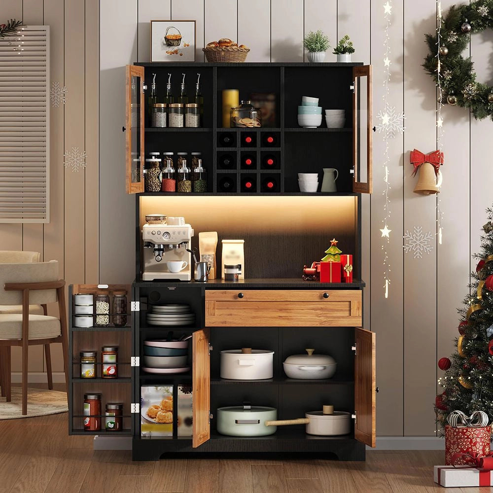 Armadio da cucina alto - Xylo - 180¡Á105¡Á40cm - Illuminazione LED colori variabili