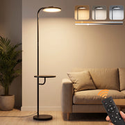 ZMH Lampada da Terra LED 30W 174cm Nera con Telecomando per Soggiorno