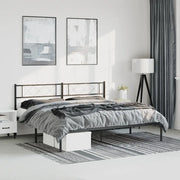 vidaXL Giroletto con Testiera in Metallo Nero 193x203 cm
