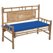 Panca da Giardino con Cuscino 120 cm in BambÃ¹