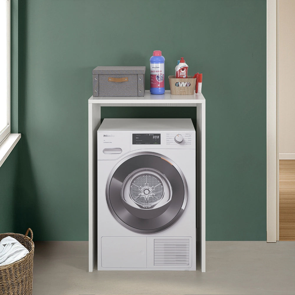 Mobile copriasciugatrice 70cm salvaspazio in legno bianco linea Pilar