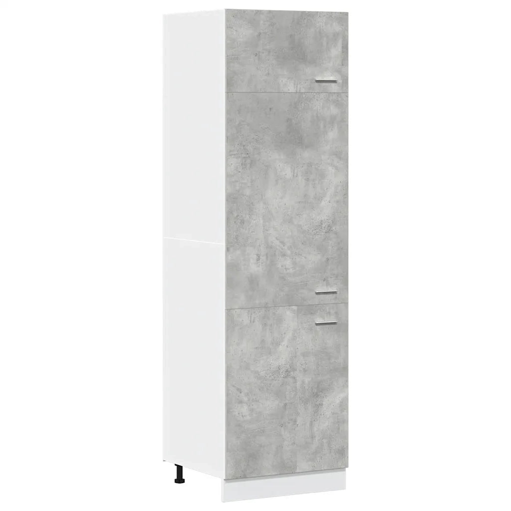 vidaXL Mobile per Frigo “Lyon” Grigio Cemento 60x57x207 cm